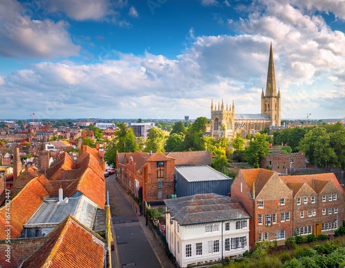 Wallpaper Mural panoramic view of norwich medieval heritage skyline with historic buildings churches and castle norwich Torontodigital.ca
