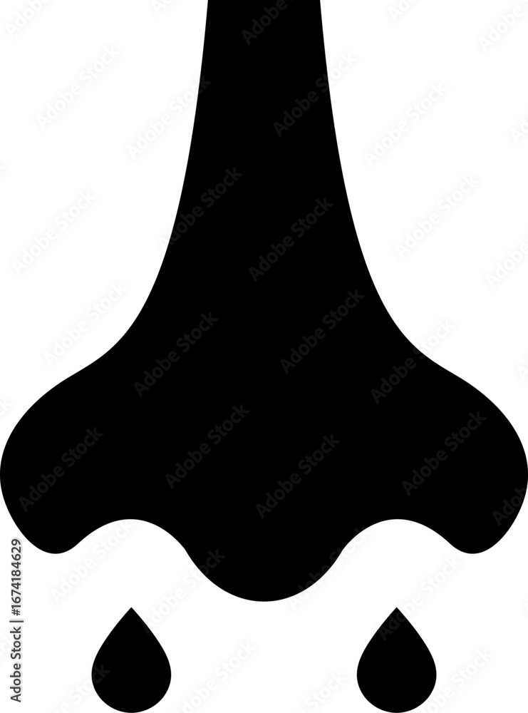 Fototapeta premium Running nose line icon set.Sneezing, illness, infection. Symptom concept. Symptom concept element..Can be used for topics like flu, allergy, disease, isolated on transparent background.
