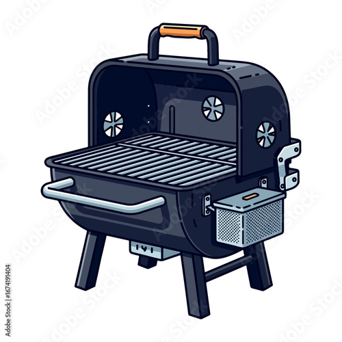 illustration, charcoal, outdoor, food, cooking, vector, barbecue, party, grill, bbq, picnic, icon, summer, hot, background, grilling, fire, silhouette, meat, meal, menu, black, restaurant, barbeque, 