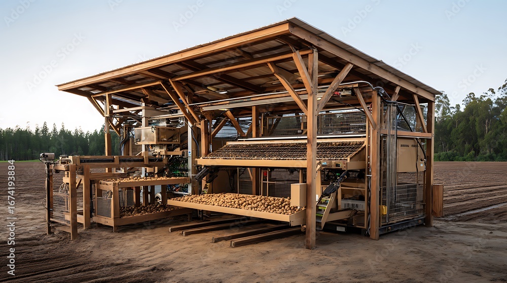 Fototapeta premium Automated Seed Planting Station for Efficient Agricultural Operations