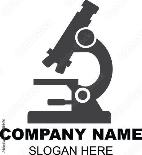 Innovative Microscope Logo Design for Scientific Research and Medical Laboratories