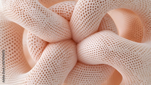 Abstract Peach Knotted Mesh Texture Background