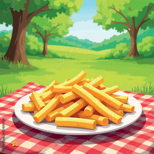 tasty, illustration, fast, meal, delicious, eat, potato, snack, crispy, carton, fresh, takeaway, dinner, french fries, lunch, object, fastfood, junk, cafe, food, pack, menu, restaurant, cooked, salty,