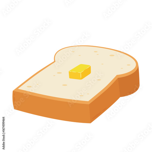 Butter on a Bread vector. Bread logo design on white background.