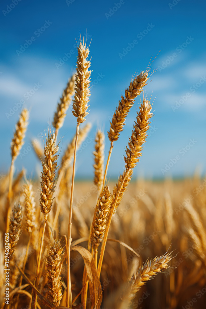 Obraz premium stunning landscape captures essence of summer in different countries featuring golden fields of ripe wheat