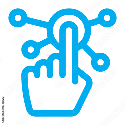 Interactivity blue icon
