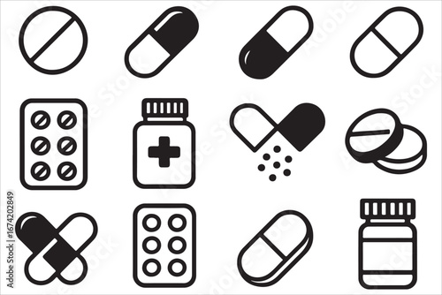 Medical icons set vector illustration design
