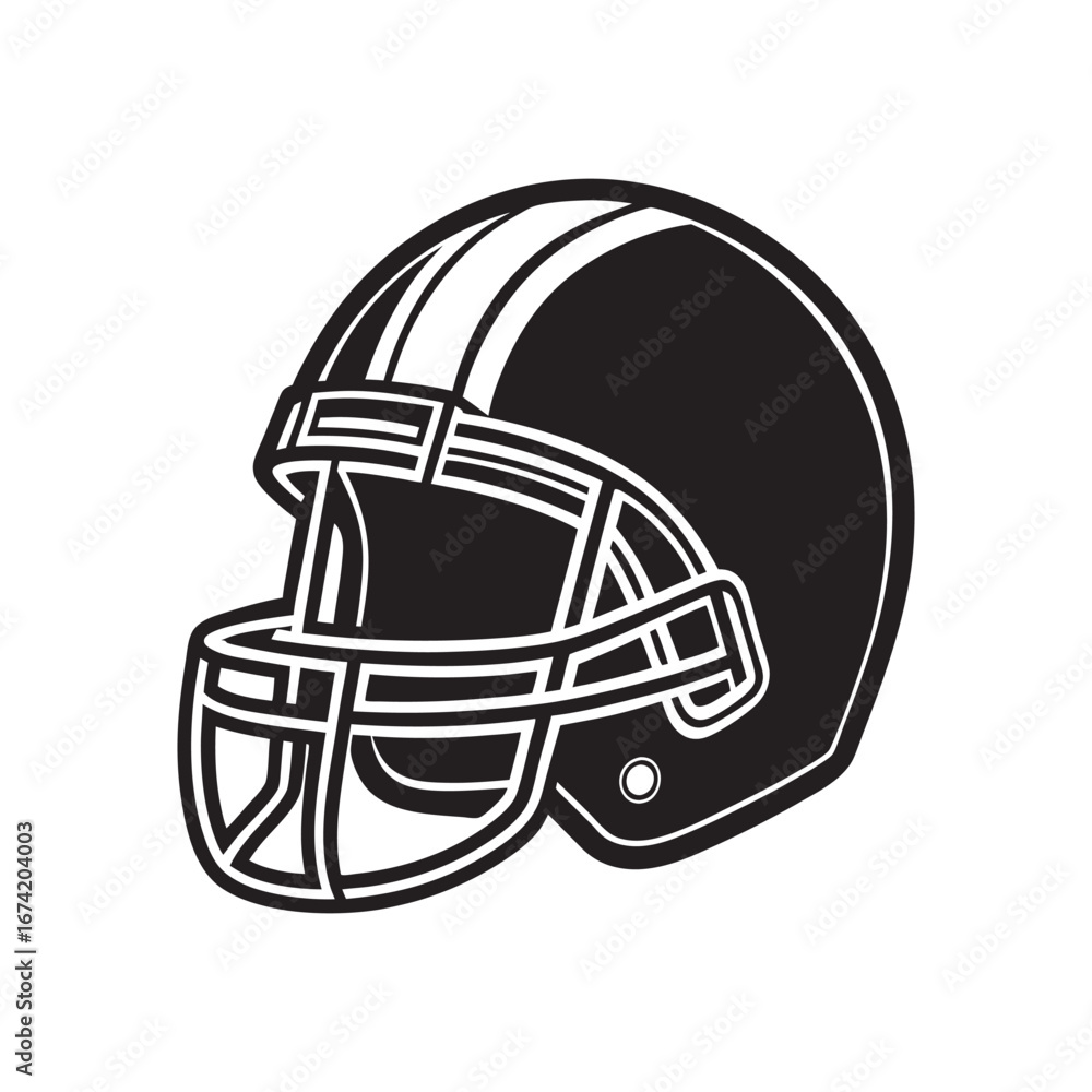 Fototapeta premium Sports helmet silhouette vector file