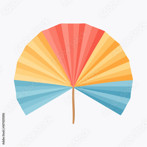 Colorful Gradient Paper Fan