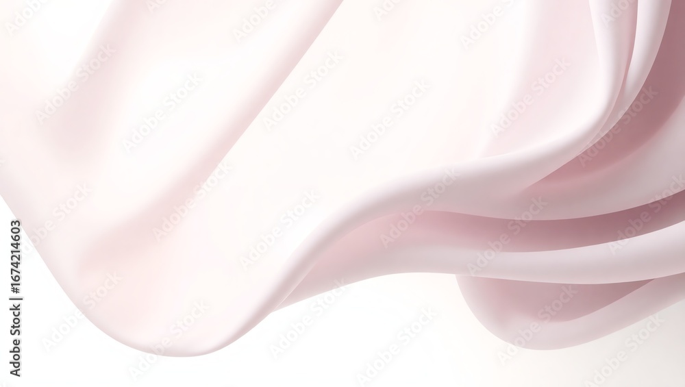 Obraz premium Soft Elegant White Flowing Fabric Background