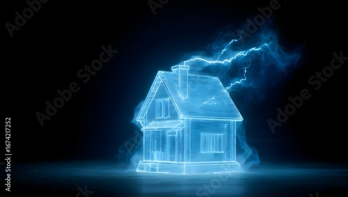 Home protection concept against lightning strike and electrical surge damage