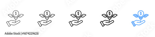 Investment In Innovation Icon Different Style Outline Collection Set 