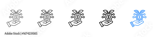 Technology Venture Icon Different Style Outline Collection Set 