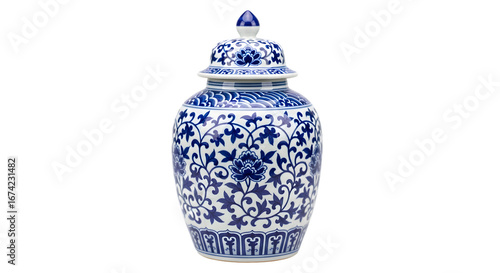 Blue and white porcelain decorative jar