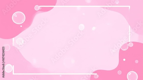 Pink abstract background with bubbles.