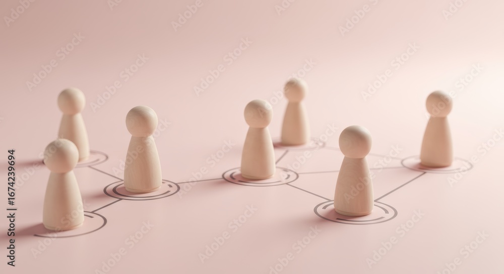 Obraz premium Conceptual interconnected network displaying global communication and social connections