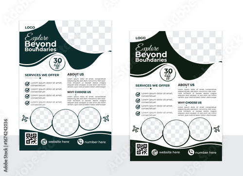 Travel poster or flyer layout design, flyer or poster for travelling agency business offer promotion. Holiday and tour advertisement banner design