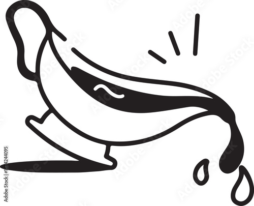 A sketchy style icon depicting gravy boat
