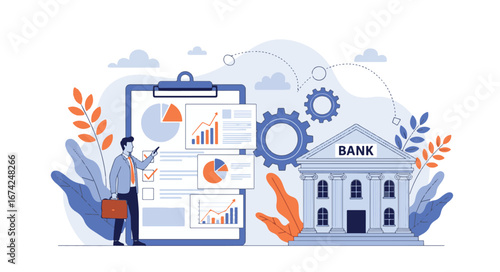 Business analysis chart with sales data and economic growth graph. Concept of business strategy, planning and financial success. Stock market, banking, and revenue growth strategy.