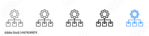 Product Resource Icon Different Style Outline Collection Set 