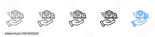 Delivery Service Icon Different Style Outline Collection Set 