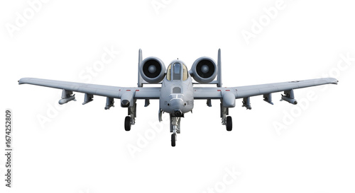 A-10 Thunderbolt II Front View Isolated