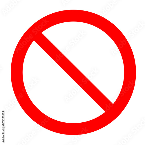 Free Download empty prohibition sign with crossed out red circle, not allowed sing - GFXLoad