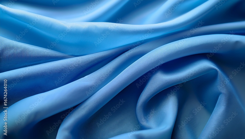 Obraz premium soft blue fabric texture with waves and subtle gradient patterns