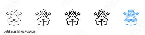 Product Quality Icon Different Style Outline Collection Set 