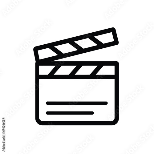 Clapperboard Icon A Symbol of Filmmaking and Movie Production