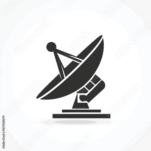 Satellite Dish Icon Communication Technology Symbol