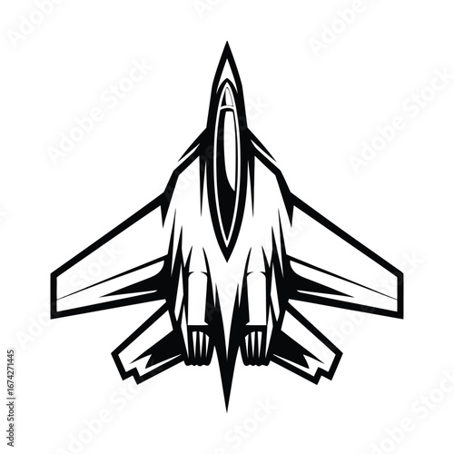 Sleek and powerful military aircraft design, symbolizing aerial dominance and cutting-edge aerospace engineering, a symbol of national defense and advanced flight technology