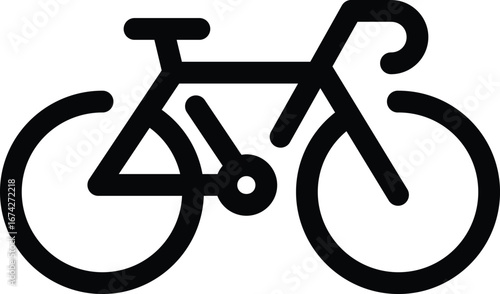 Bicycle Icon – Minimal Solid Vector Bike Symbol