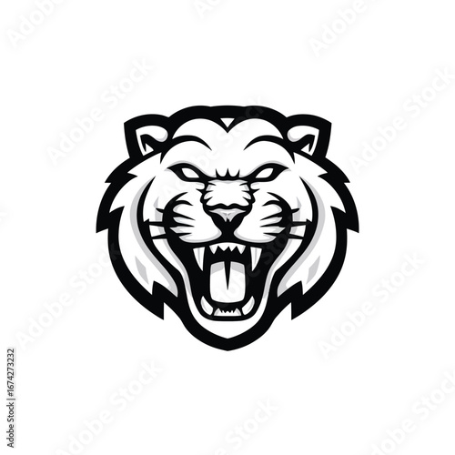 Fierce Tiger Mascot Logo - A Powerful and Aggressive Feline Emblem for Brands