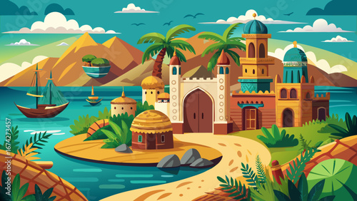 Zanzibar, Tanzania, an island of spices and history, where winding alleys, carved wooden doors, and Arabic-Swahili culture meet the turquoise beauty of the Indian Ocean.