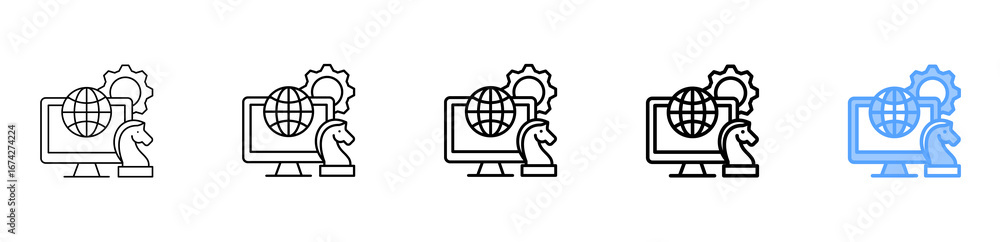 custom made wallpaper toronto digitalIt Strategy Icon Different Style Outline Collection Set 