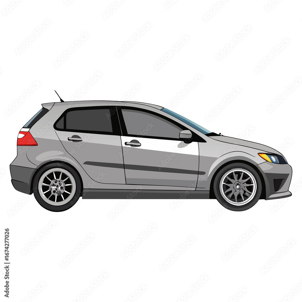 Obraz premium Luxury sport sedan isolated on a clean white background