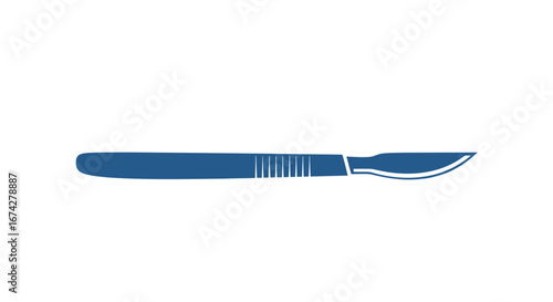 Detailed surgical scalpel illustration presenting a medical tool for procedures