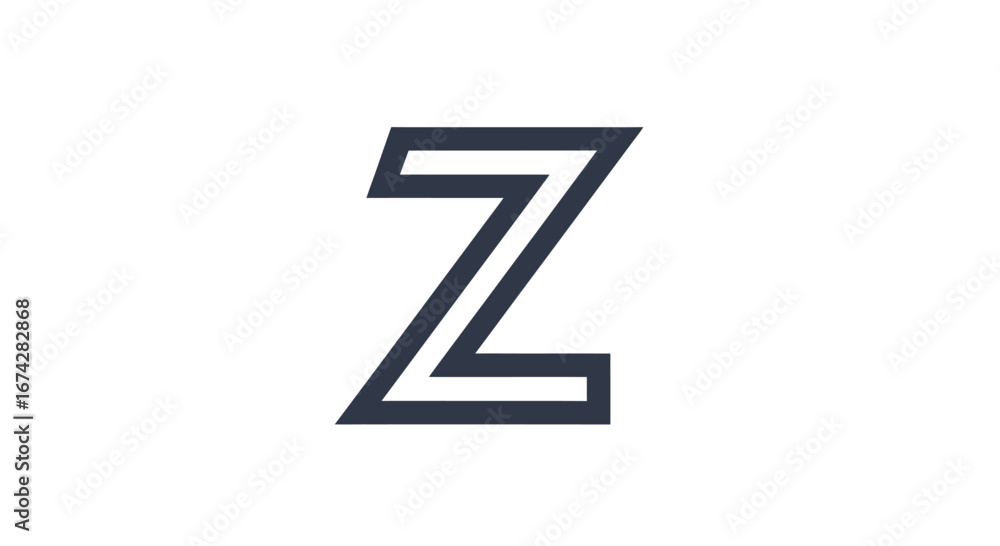 Fototapeta premium Elegant double line letter Z logo design conveys professionalism and innovation subtly minimalistic