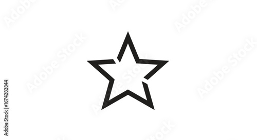 Geometric star contour design on stark white backdrop evokes modernity and simplicity