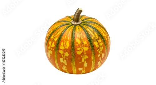 Striped Pumpkin Isolated