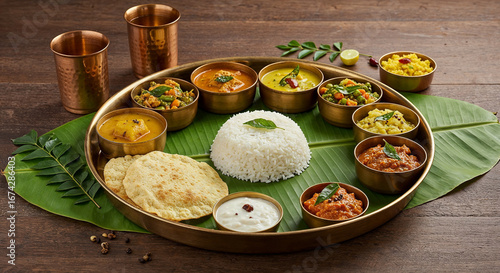 traditional South Indian thali meal 