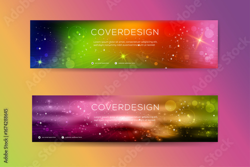 Abstract channel art, website and social media cover, or social banner template