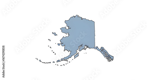 Alaska State Map Silhouette