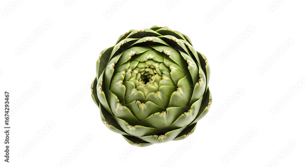 Fototapeta premium Isolated Artichoke Heart on Black Background