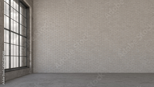 Interior empty room. 3d Render	