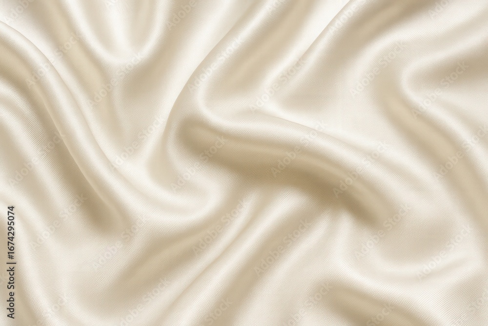 Fototapeta premium Shiny Ivory Triacetate Fabric with High Detail