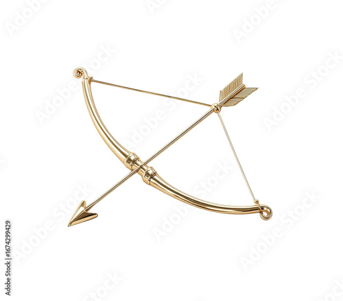 Gold bow and arrow