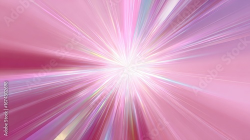 Radiant pink burst, radiating light