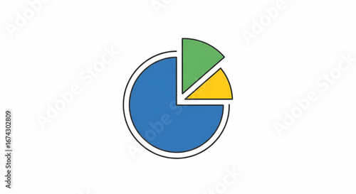 Dynamic pie chart graphic visualizing business data and financial growth trends Free Download Dynamic pie chart graphic visualizing business data and financial growth trends - GFXLoad